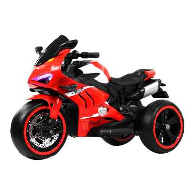 Детский электромотоцикл RiverToys М777БХ красный 01